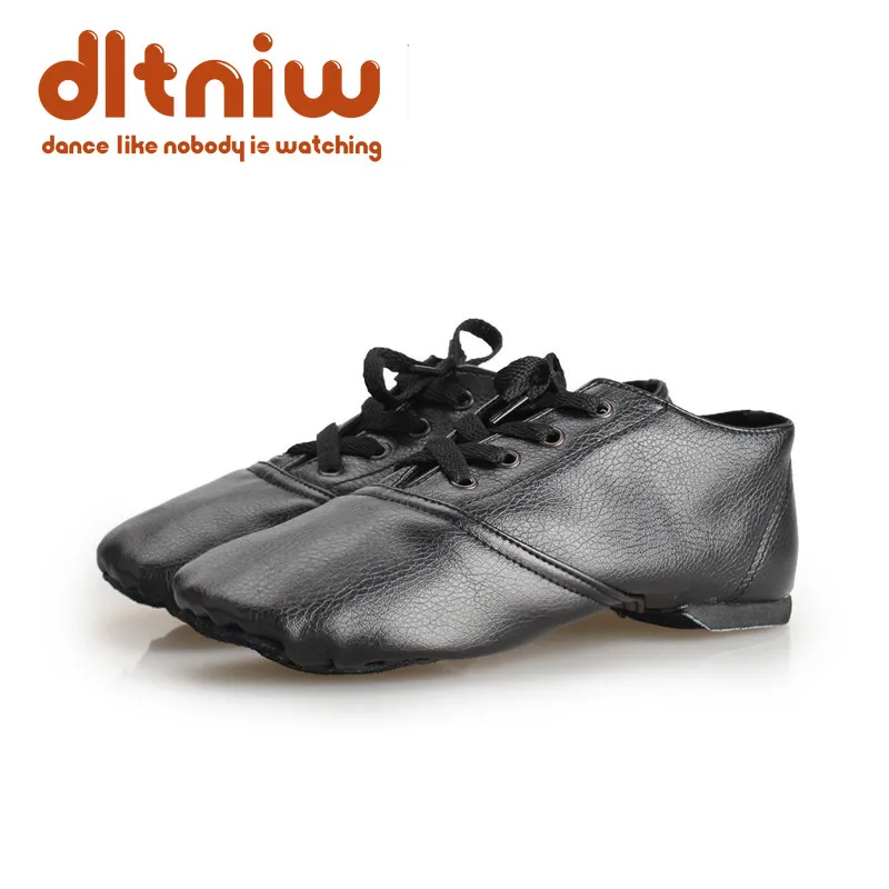 Verkauf Kinder 28-45 PU Leder Schuh Frauen Dance damen schuhe Design Weiche Spitze Up Dame Praxis Lehrer Ballett jazz Schuhe
