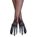 Nancies Fully Fashioned Point Heel Stockings (10.0'', Black)