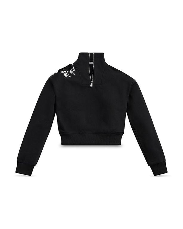 Crystal Cluster Zip Sweatshirt - Black - Area Sweats