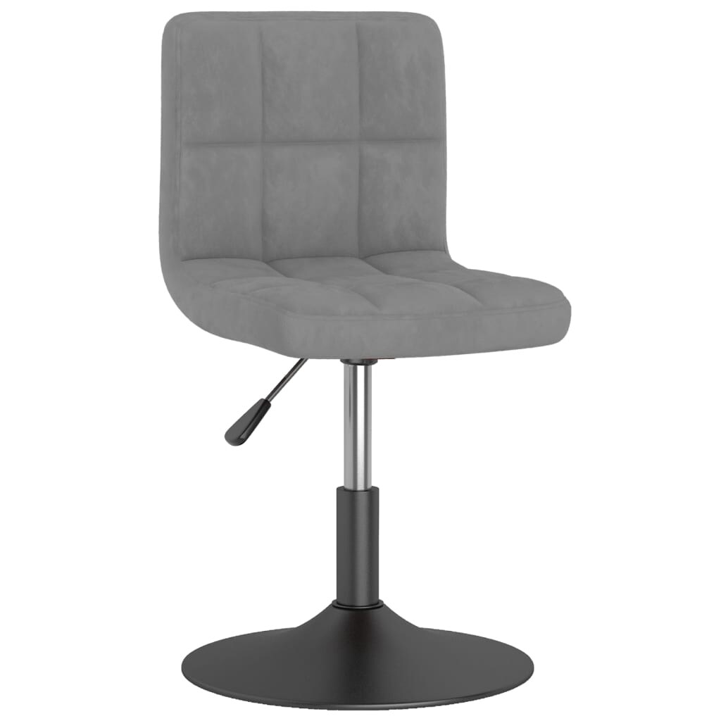 Décoshop26 - Drehbarer Esszimmerstuhl x1 höhenverstellbar in hellgrauem Samt DEC025082 Image