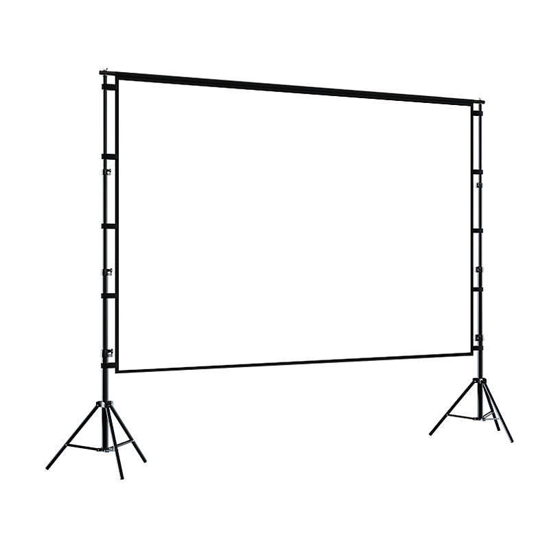 Projector Screen with Tripod Stand 100 120 Inch, 16:9 HD 4K Portable Outdoor Indoor Movie Screen with Carrying Bag, Height Adjustable Wrinkle-Free Projection Screen for Backyard Theater Camping