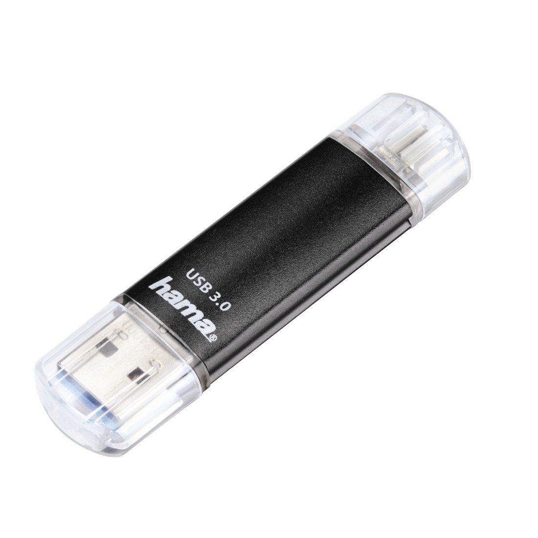Hama Laeta Twin 16GB USB 3.0 Stick, schwarz 2-in-1 Image