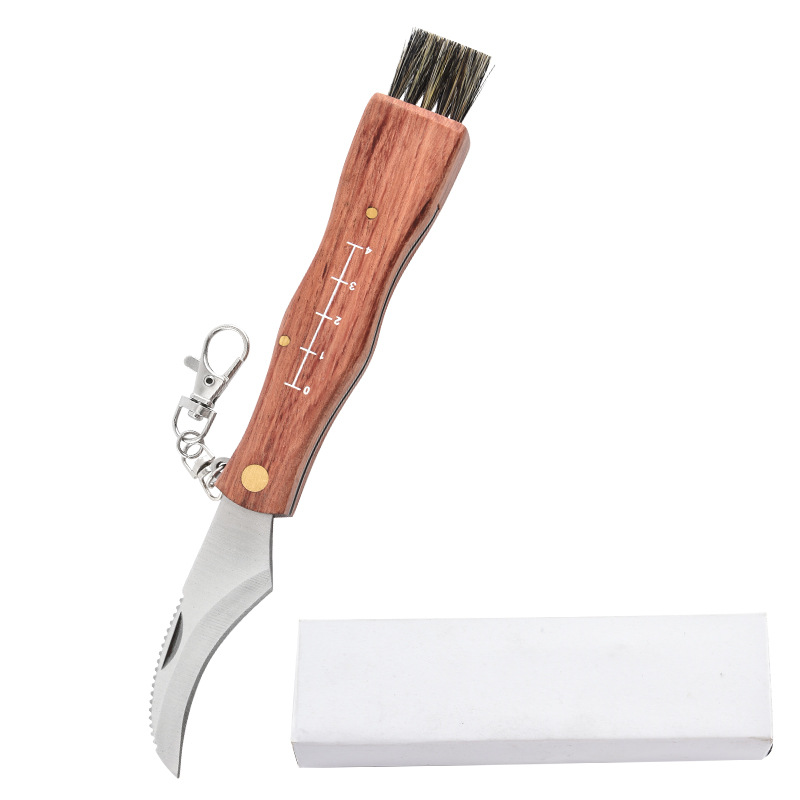 Multifunctional Folding Mushroom Knife Stainless Steel Outdoor Tool a
