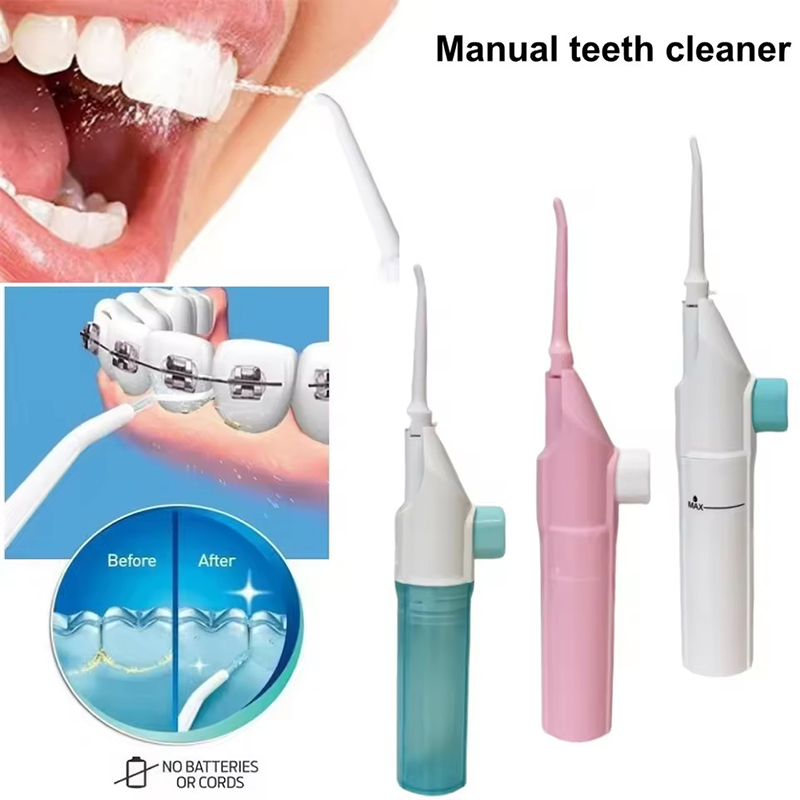 Portable Water Flosser Manual Oral Irrigator Water...