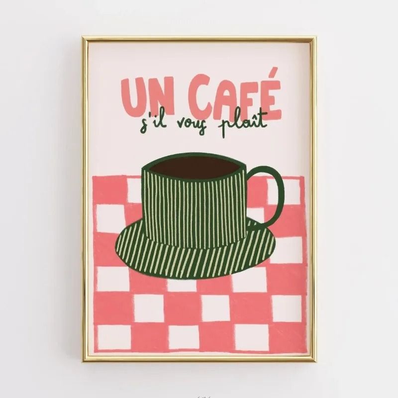Funny Kitchen Wall Art Coffee Lover Poster Retro Food Canvas Print For Modern Kitchen Decor 03 50x70 Cm no Frame