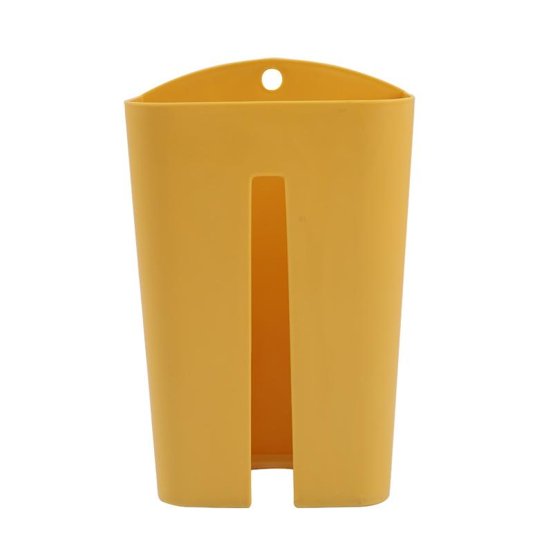Wall Mounted Plastic Bag Dispenser And Paper Towel Holder For Kitchen Organization brown