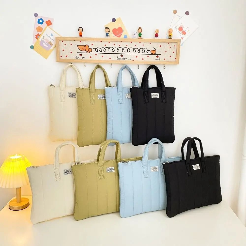 Cute Shockproof Laptop Handbag Protective Notebook Sleeve Case beige 13 14 Inch