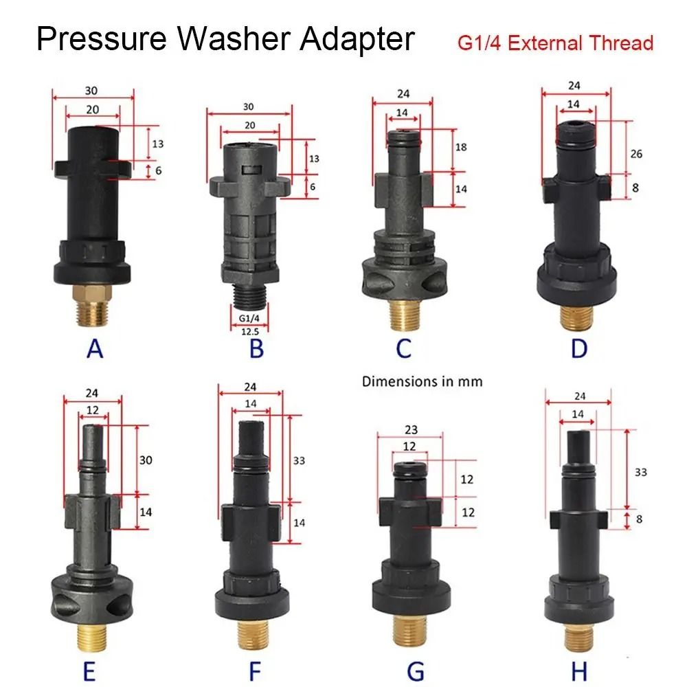Pressure Washer Foam Generator Adapter For Karcher G1 4 Quick Connector short Adapter 30mm