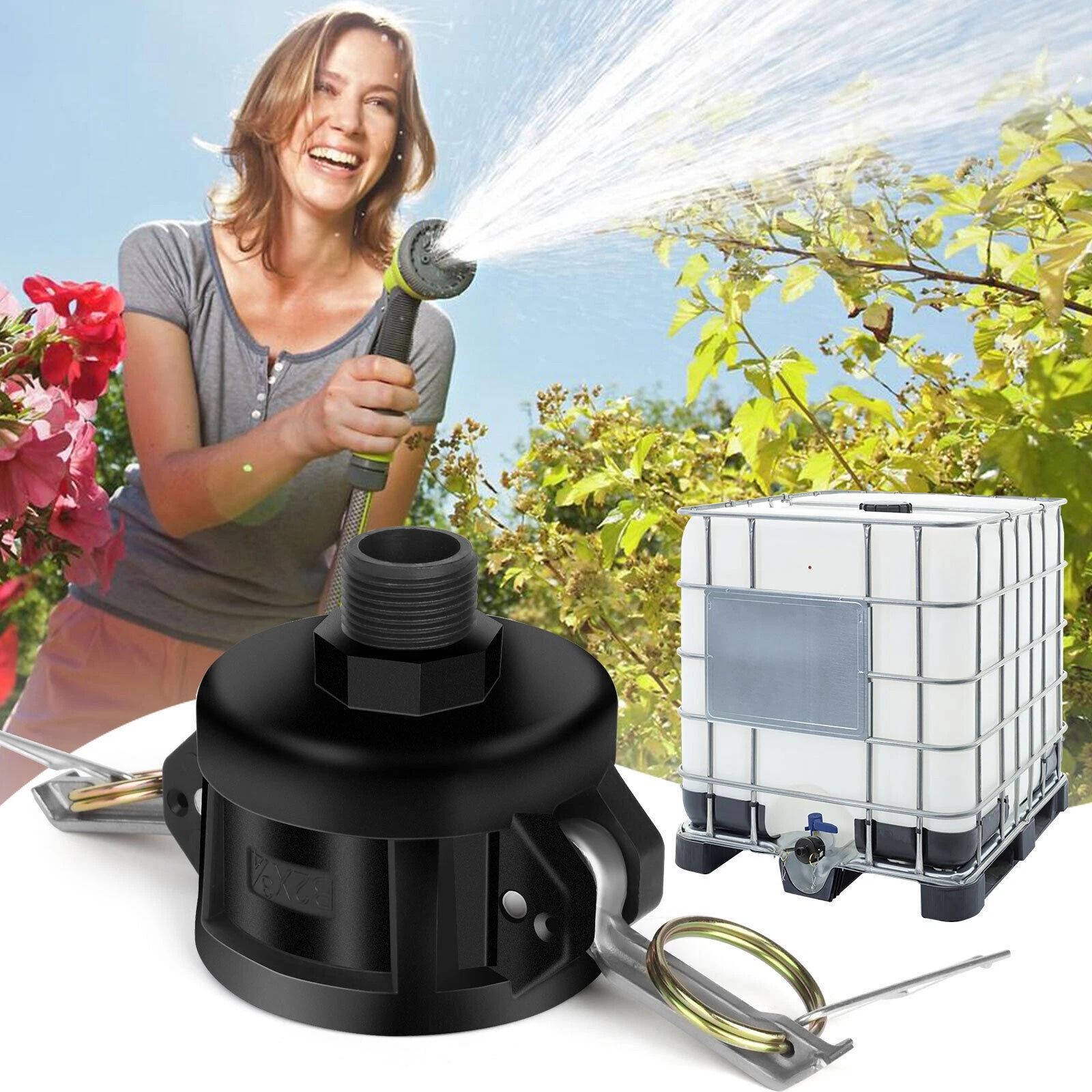 IBC Tote Adapter Camlock To Garden Hose Fitting For Gallon Tanks IBC Tote Adapter Camlock To Garden Hose Fitting For Gallon Tanks