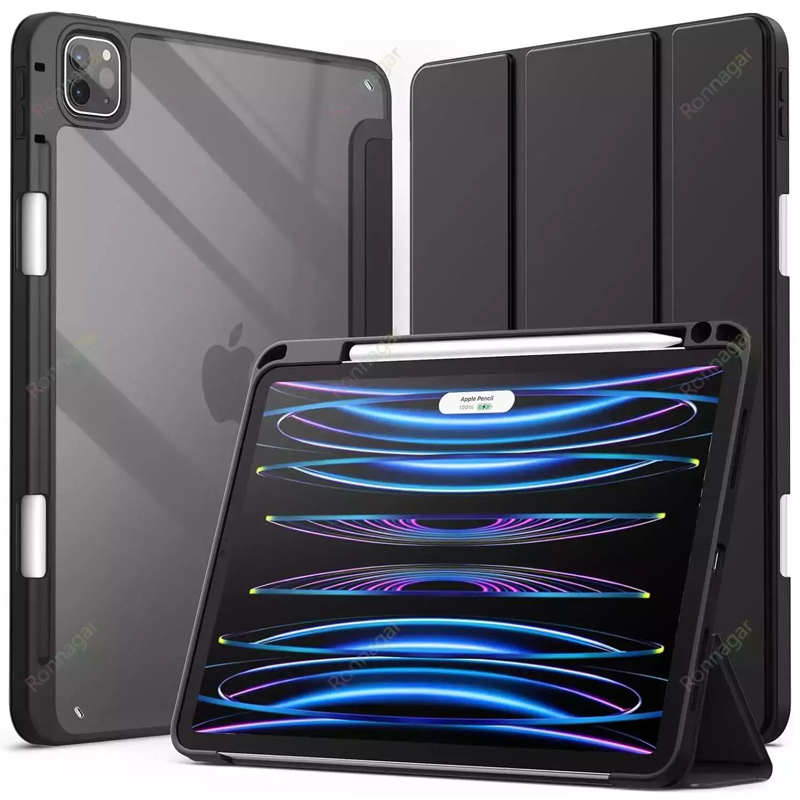 Universal IPad Air Case With Magnetic Stand Cover & Stylus Loop dark Blue 9.7 5th 6th Gen