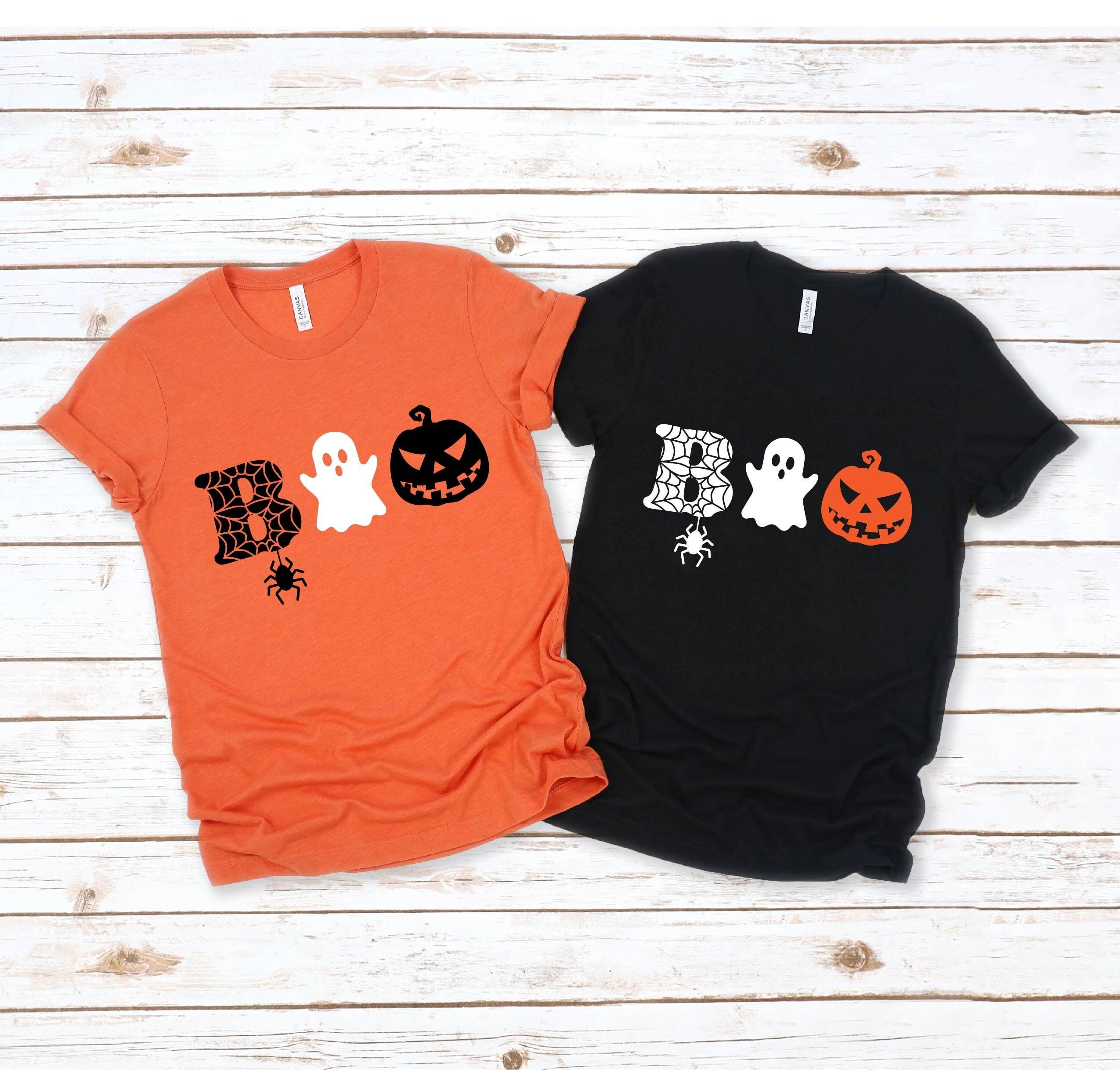 Halloween Boo Shirt, Halloween Ghost Shirt, Halloween Pumpkin TShirt, Kids Halloween Shirt, Spider Halloween Shirt white l sweatshirt