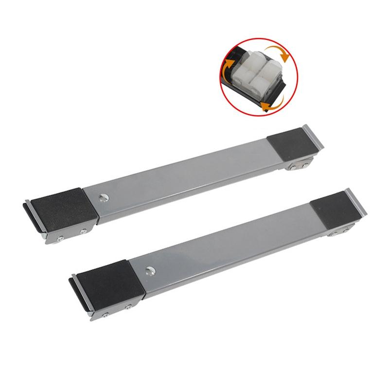 Adjustable Appliance Roller Base Stand For Washing Machine & Refrigerator Heavy Duty Non Slip Support silver