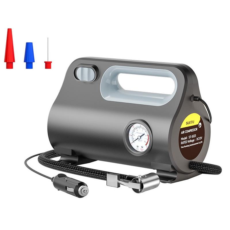 Portable Car Tire Inflator Air Compressor Pump With Auto Shutoff & LED Light Pointer