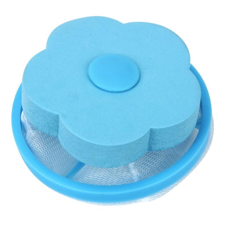 Laundry Ball Filter Washing Machine Lint Catcher Mesh Bags blue
