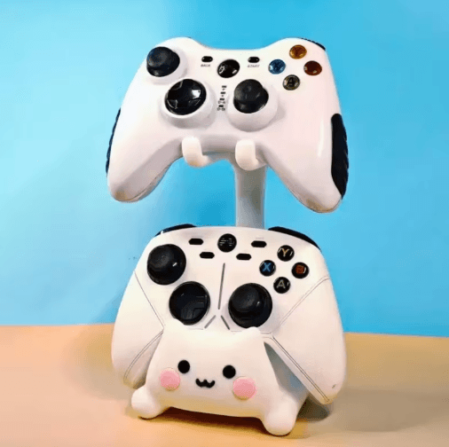 Cute Cat Shaped Game Controller Stand For PS5, Xbox & Switch white