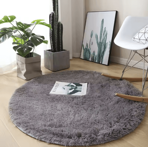 Ultra Soft Round Plush Rug For Living Room & Kids Bedroom Comfort pink 100x100cm(39.3inch)