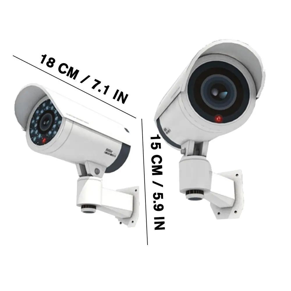 Dummy Security Camera With LED Flash Waterproof Fake CCTV Camera For Home & Outdoor Protection Dummy Security Camera With LED Flash Waterproof Fake CCTV Camera For Home & Outdoor Protection