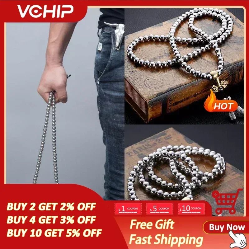 Tactical Steel Bead Bracelet Self Defense Jewelry EDC Survival Accessory 5