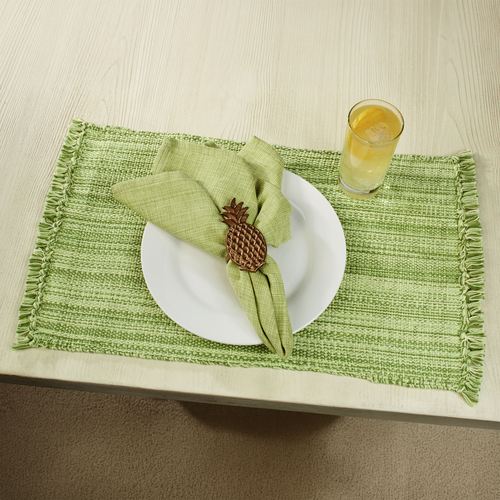 Casual Classics Placemats Set of Four, Set of Four, Taupe/Cream