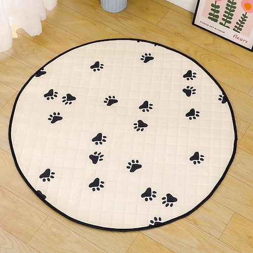 wasserdichte Hundematte, Haustiermatte für Hunde und Katzen, rutschfest, waschbar, runde Haustier-Bodenmatte, saugfähige Haustierbettunterlage für Box, Sofa, Innenbereich, Bodenschutz Image