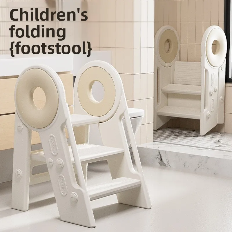 Kinder-Fußhocker, Baby-Händewaschen, Stufenwaschen, Treppen, Fußhocker, Badezimmer, Fußhocker mit erhöhter Armlehne, rutschfest