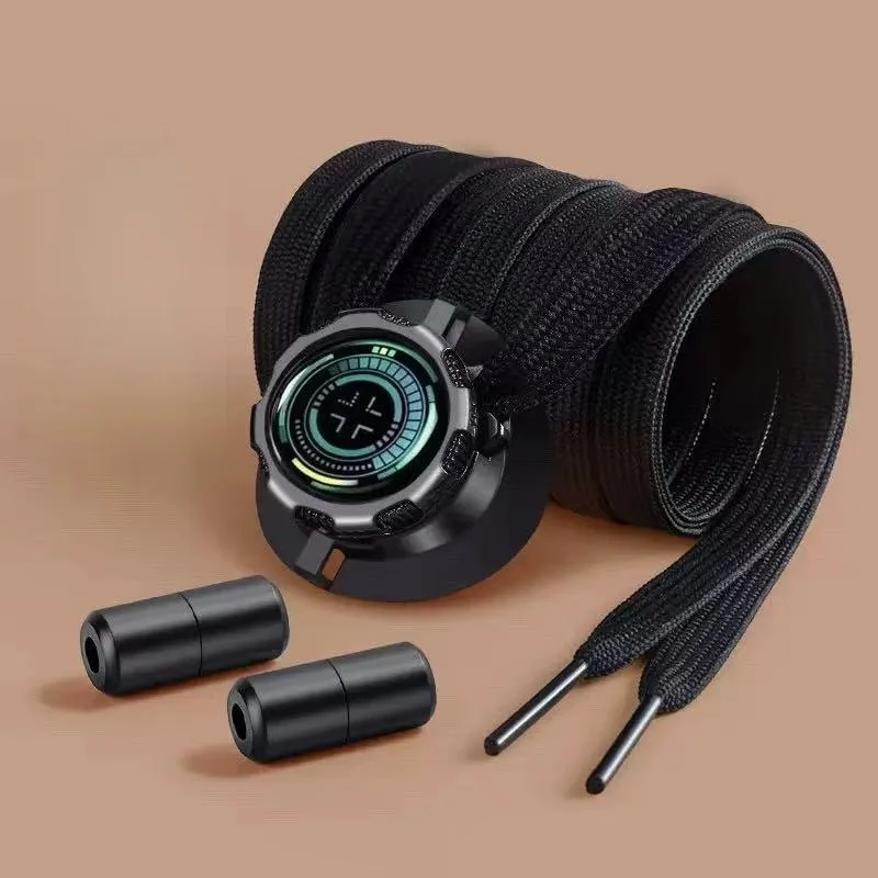 1 Paar Tech Design Schnürsenkel-Schnallen ohne Binden - Rotierende Schnellverschlüsse für Dicke Schnürsenkel, Unisex für Sport & Outdoor Image