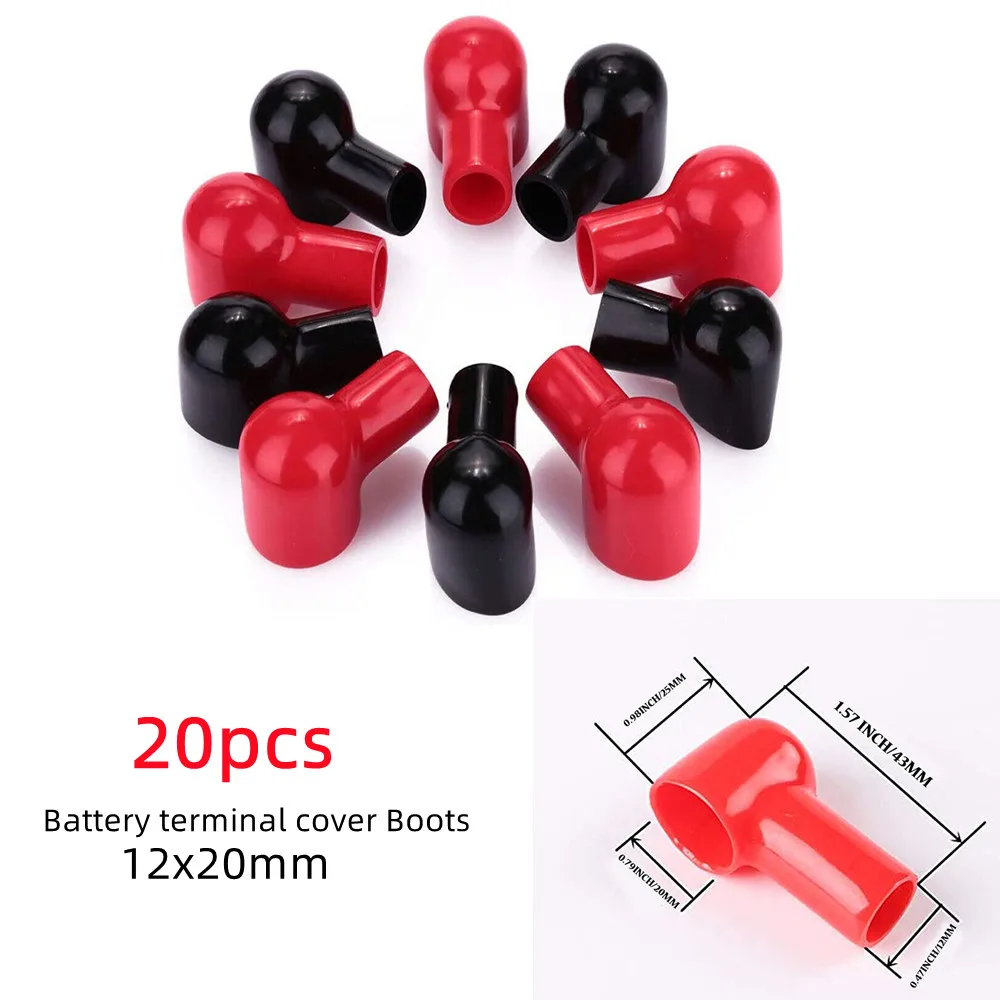 20pcs Batterie klemme Abdeckung Stiefel isolierende Schutz lug Kappe für Auto Marine kommerzielle Power Sport Batterie Isolierung Abdeckung Image