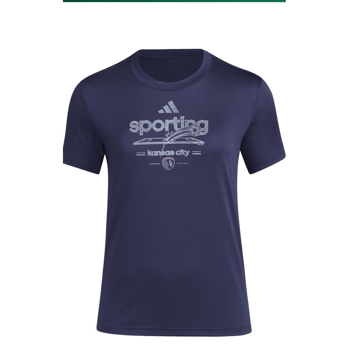 Adidas Shirts | Adidas Womens Sporting Kansas City Pre-Game Soccer Shirt,Navy Blue Large | Color: Blue | Size: L