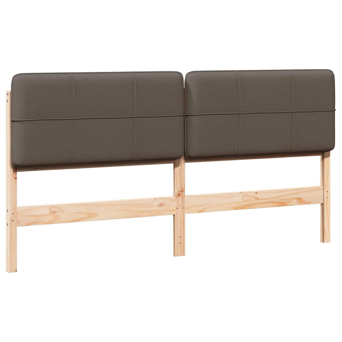 vidaXL Gepolstertes Kopfteil mit Kopfteil Braun und Taupe 200 cm Image