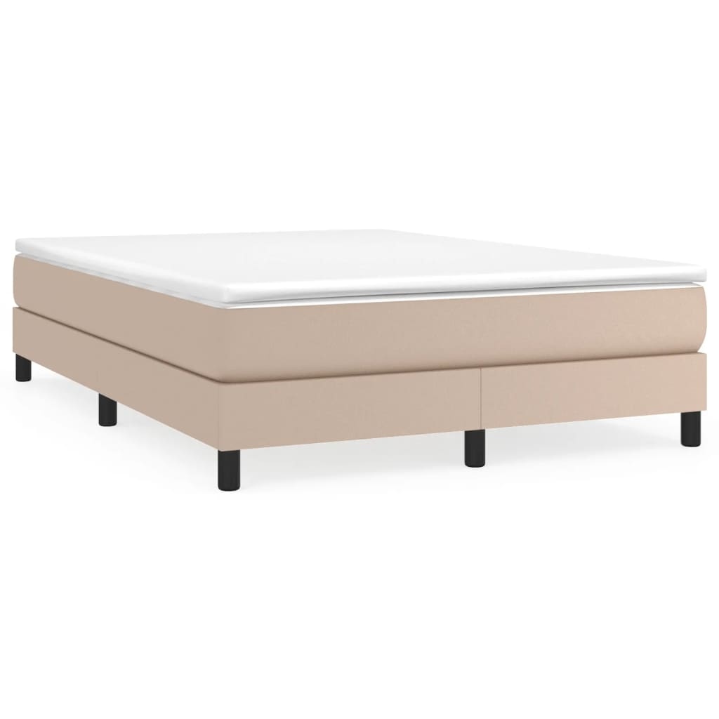 vidaXL Boxspringbettgestell Cappuccino-Braun 140x190 cm Kunstleder Image
