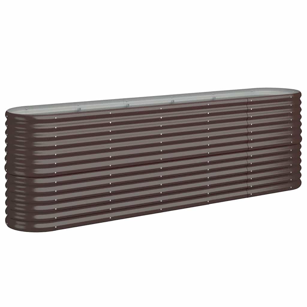 vidaXL Hochbeet Verzinkter Stahl 224x40x68 cm Braun Image