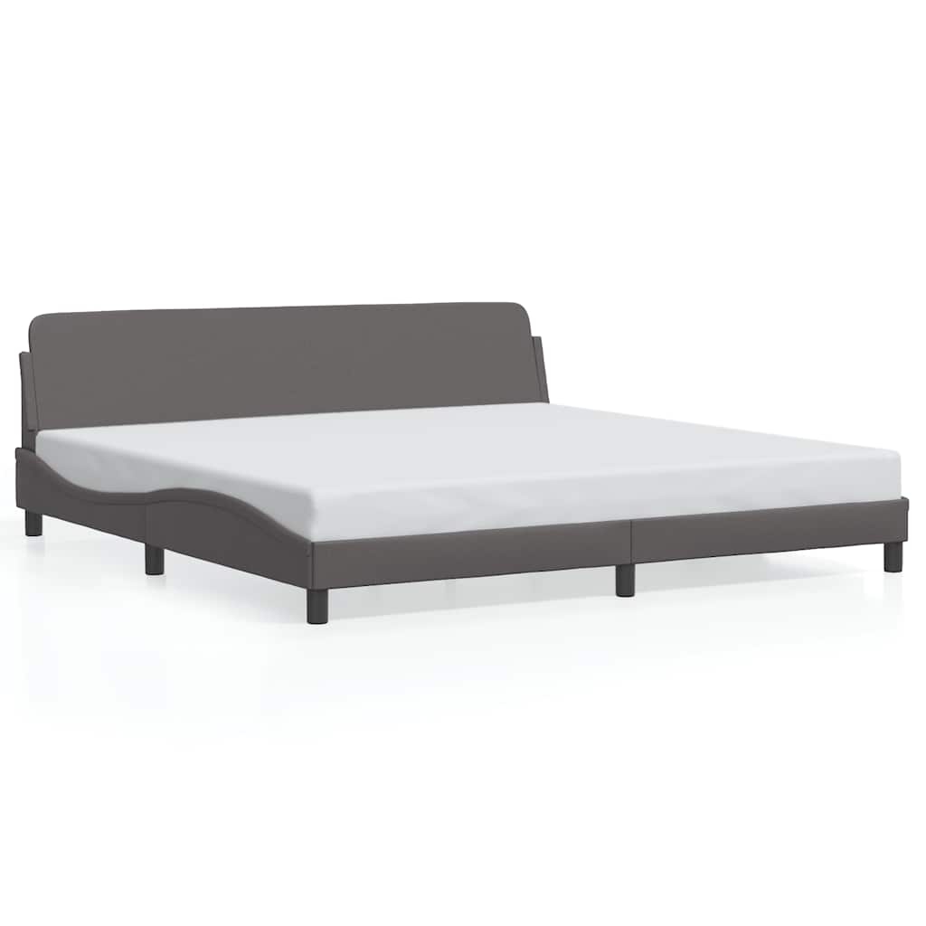 vidaXL Bettgestell "Dover" Grau 200x200 cm Kunstleder Image