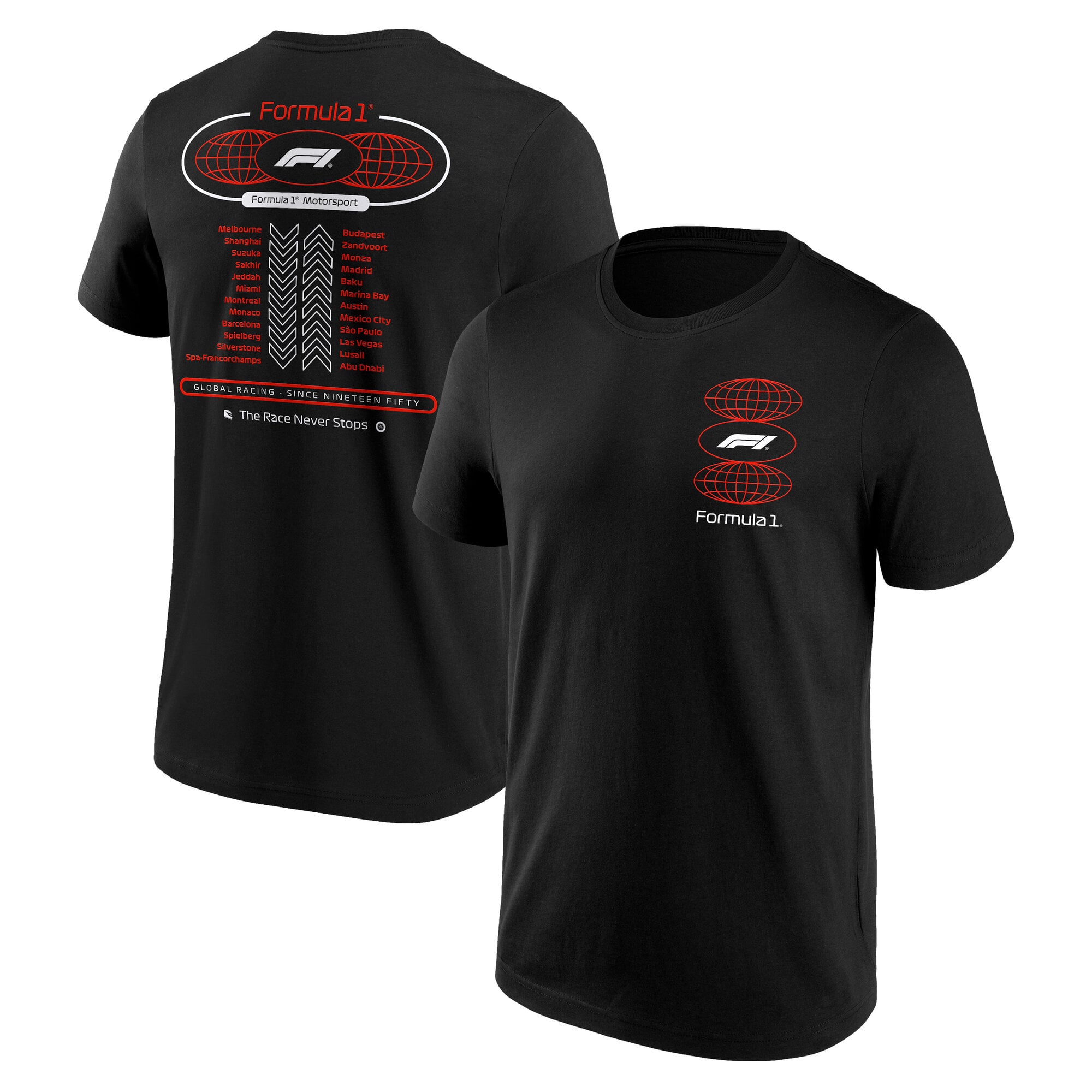 T-shirt graphique Formula 1 Tour - Noir - Unisexe - unisexe Taille: M