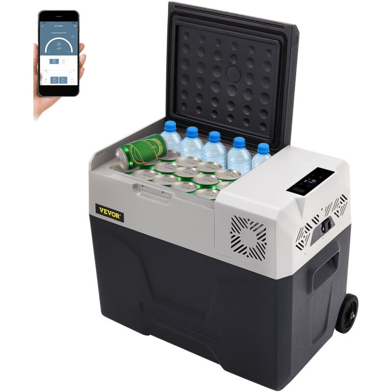 Vevor Mini Frigorifero Portatile Per Auto Congelatore 40l Schermo Led Digitale, Frigo Portatile Capienza 40l Campeggio Viaggio Auto Schermo Di Controllo, Frigo Portatile 12v/24v Da Auto Camion Barca