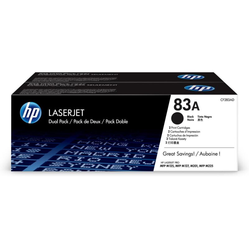 Hp 83a 2 Pack Black Original Laserjet Toner Cartridges Cartuccia Toner 2 Pz Originale