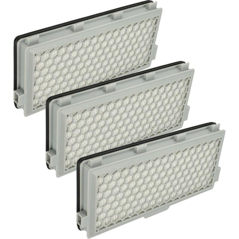 3x Filtro Compatibile Con Miele Compact C1, Complete C2, C2, C1 Ecoline, C2 Powerline Aspirapolvere - Filtro Hepa Aria Di Scarico H13 - Vhbw