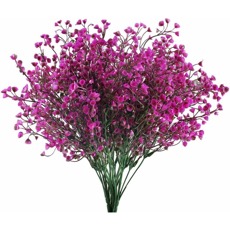 Minkurow 4 Pezzi Fiori Artificiali Viola Fiori Artificiali Decorazione Fiori Di Plastica Decorazione Artificiale Fiori Logotipo Fiori Piante Artificiali Per Balcone Giardino Interno Esterno Primavera