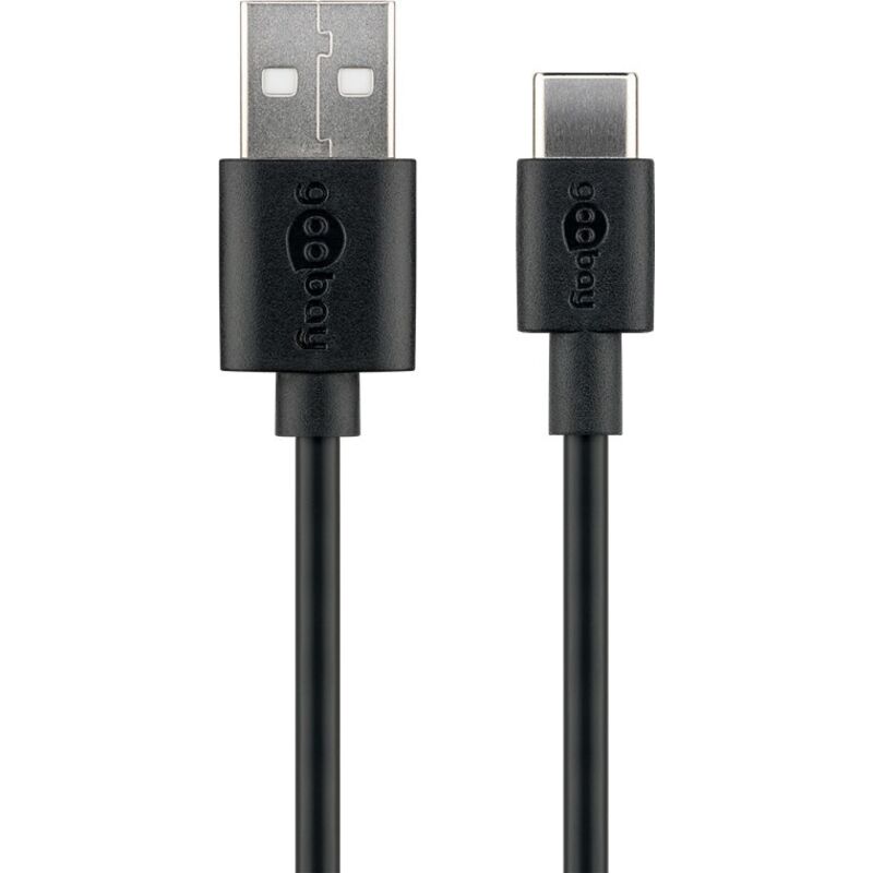 Cavo Di Ricarica E Sincronizzazione Usb-c™ (usb-a Usb-c™), Adatto A Dispositivi Con Porta Usb-c™, Nero. Lunghezza Del Cavo 0.5 M