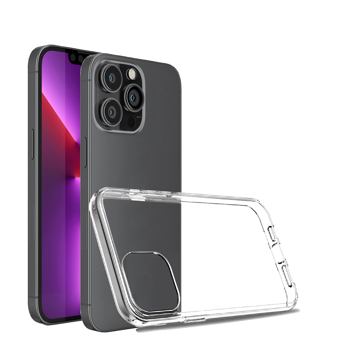 MobileKing Transparente Handyhülle für iPhone 13 Pro Max - Backcover, TPU, Stoßdämpfend - MBK105