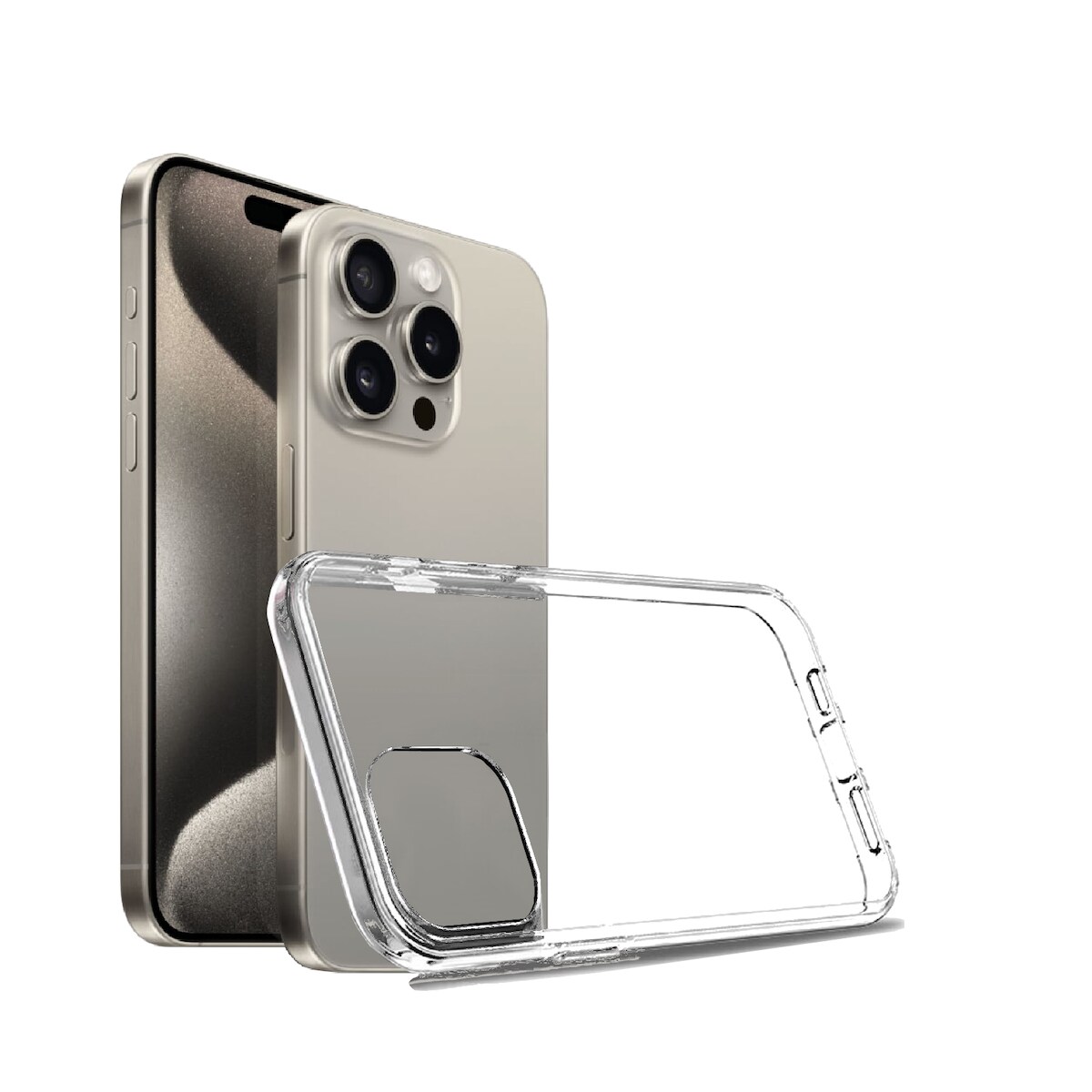 MobileKing Transparente Handyhülle für iPhone 15 Pro Max - Backcover, TPU, Stoßdämpfend - MBK97