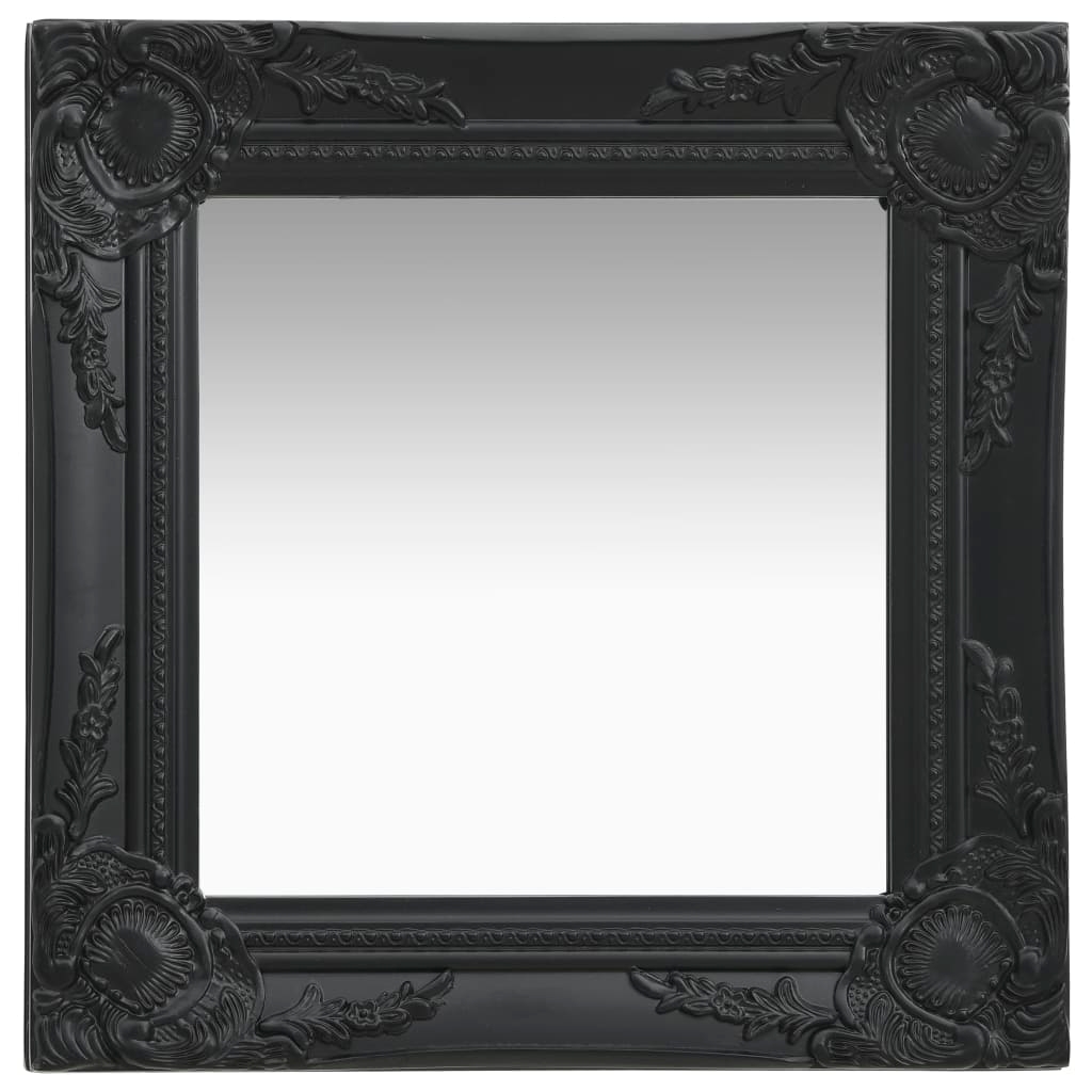 Décoshop26 - Quadratischer Wandspiegel im Barockstil 40 x 40 cm schwarz DEC022849 Image