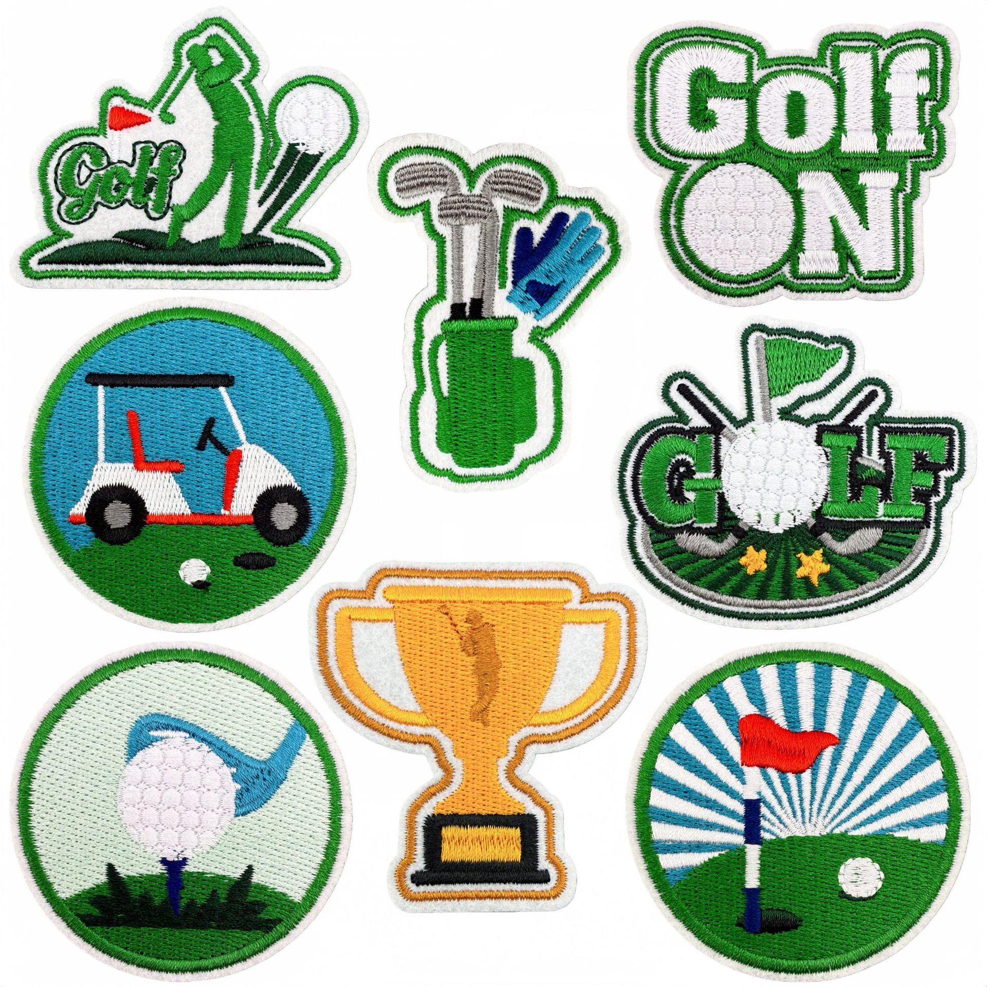 Toppa da golf, toppe sportive, toppe sportive per mazze da golf, toppa per carrello da golf, toppa per sacca da golf, stemma per amanti del golf, topp