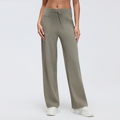 Per uomo Pantaloni fitness Pantaloni da Pilates Pantaloni da allenamento Coulisse Tasche Laterali con Tasca per Telefono Allenamento in Palestra Corsa Fitness Pantaloni Leggings Tinta unica Grigio