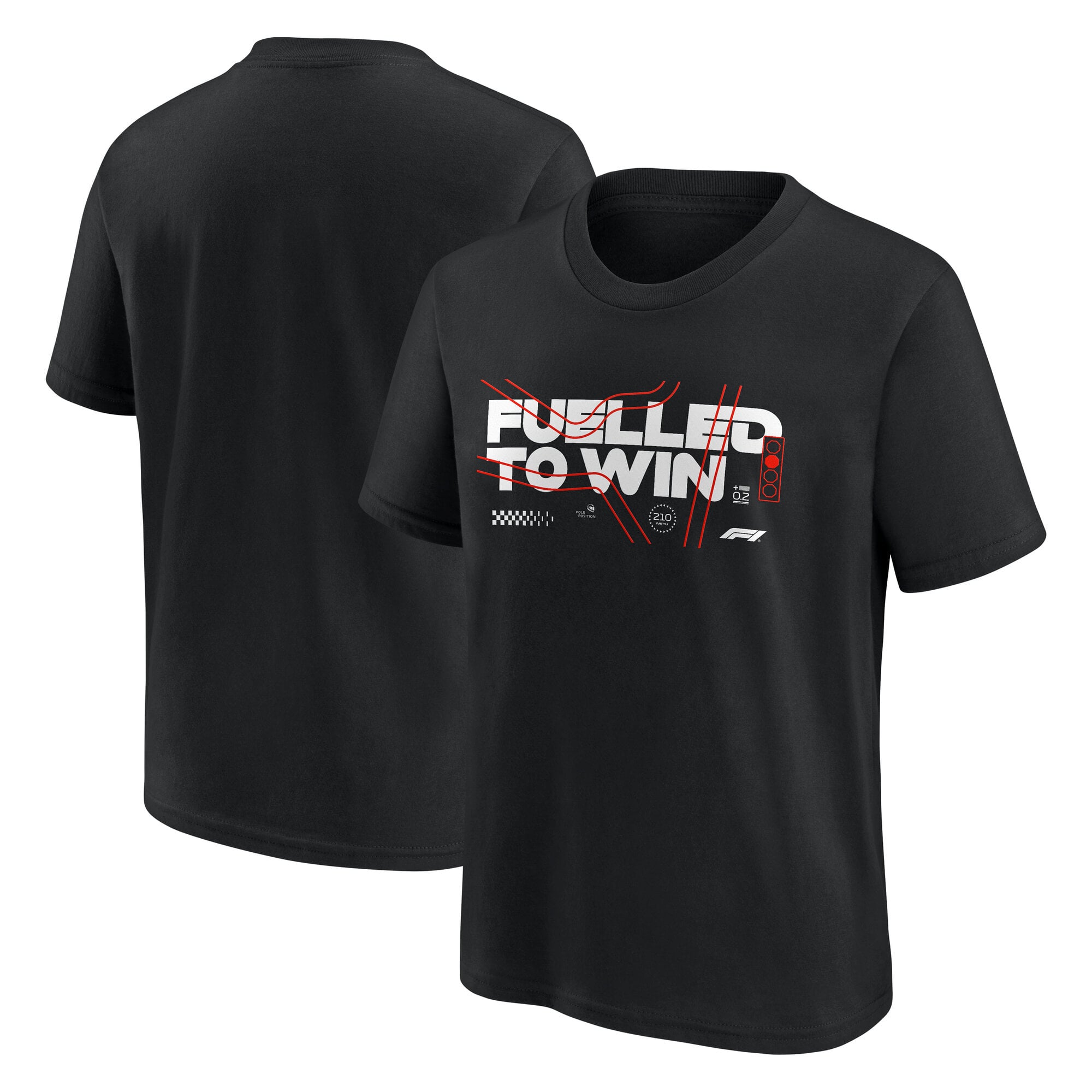 T-shirt graphique « Formule 1 : La victoire en un instant » - Noir - Enfant - unisexe Taille: YS