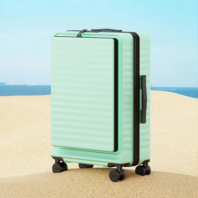 Seitlich öffnendes Gepäck für Männer und Frauen, erweiterbarer 30-Zoll-Trolley-Koffer mit großem Fassungsvermögen, 20-Zoll-Reise-Kabinenkoffer Image
