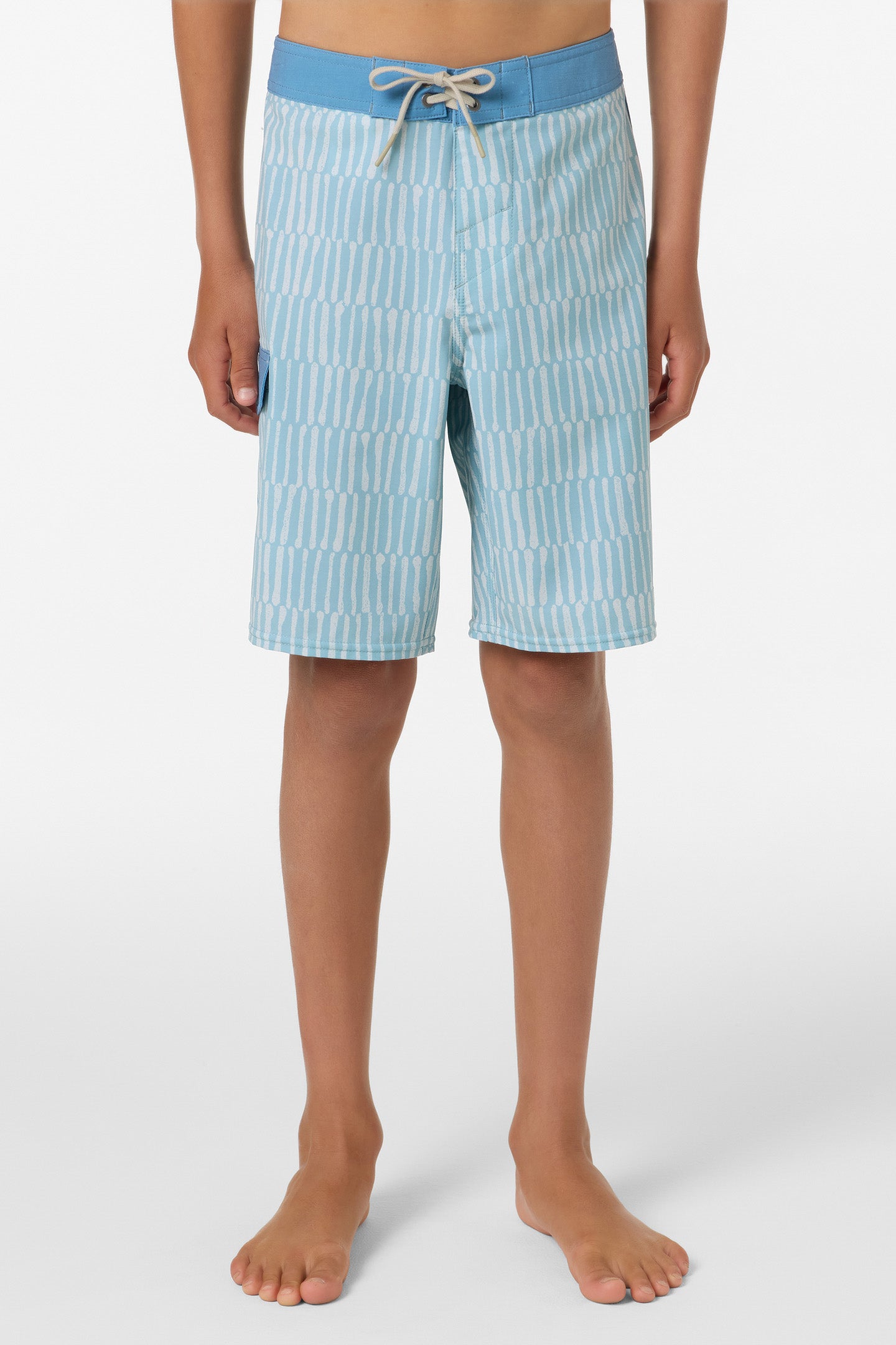 O'Neill Boy's Lineup 16"" Board Shorts in Stone Blue, Size 27, Elastane/Polyester