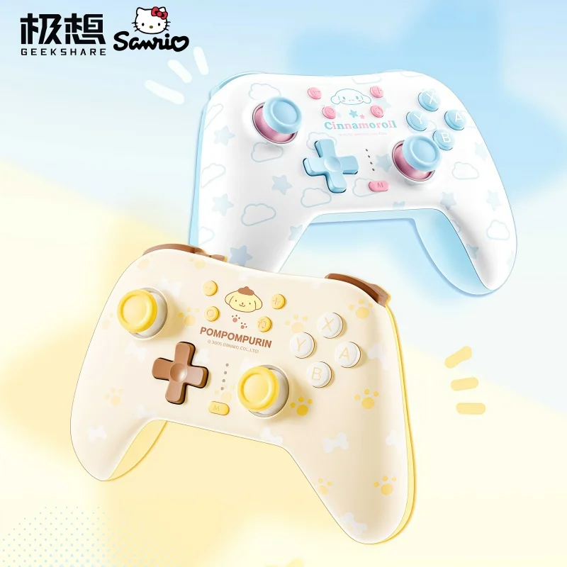 Geekshare Sanrio Cinnamoroll Pompompurin Wireless Bluetooth Game Controller für Switch2 Pc süßes Neujahrsgeschenk Image