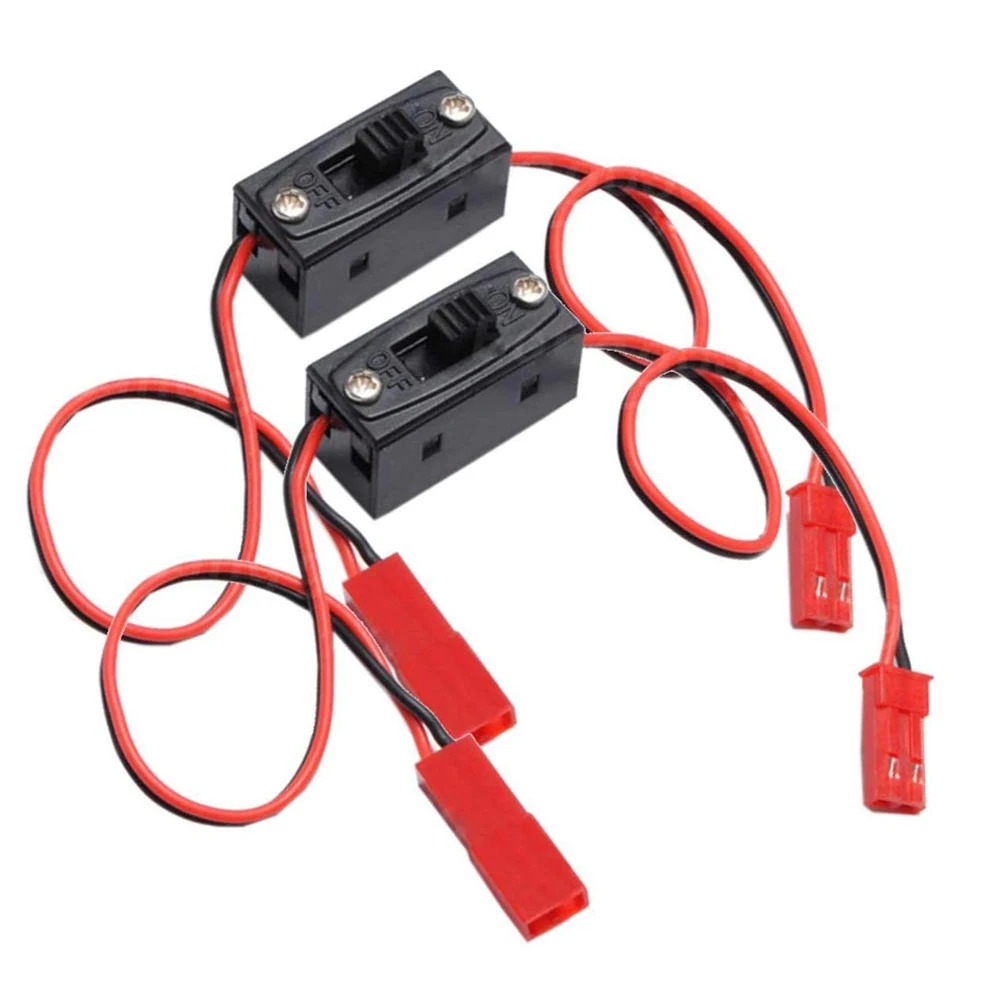 RC Ein/Aus Netzschalter Batterieempfänger JST-Anschluss für HSP RC 1/10 1/8 Car Crawler Buggy Multicopter Flugzeug -Rot