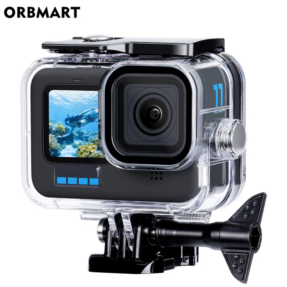 60 m wasserdichtes Gehäuse für GoPro Hero 13 12 11 10 9 Unterwasser-Tauchgehäuse Tauchabdeckung für Go Pro Hero 9 10 11 12 13 Zubehör Image
