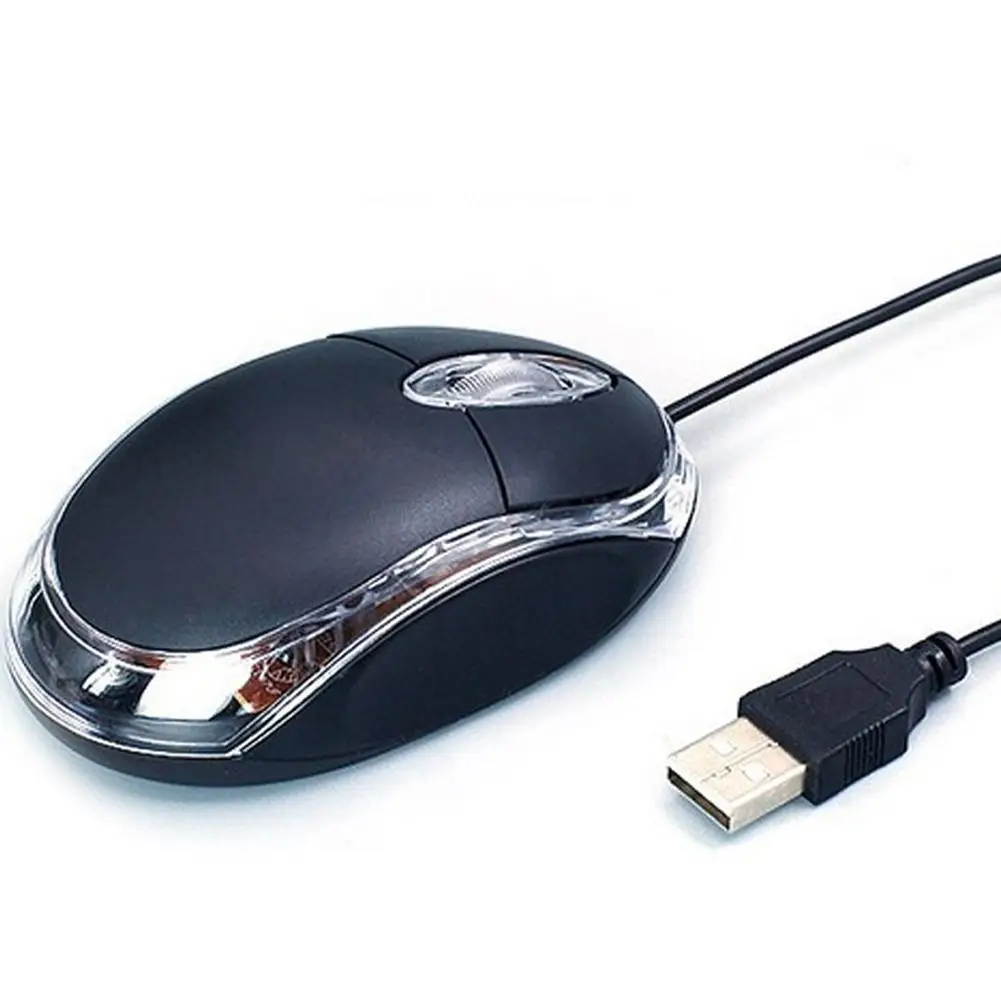 1 Stück kabelgebundene optische USB-Maus mit 3 Tasten, 1000 DPI, kabelgebundene Maus für den Heimgebrauch, für Laptop und Desktop-Computer Image
